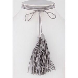 Suede Wrap Tassel Choker